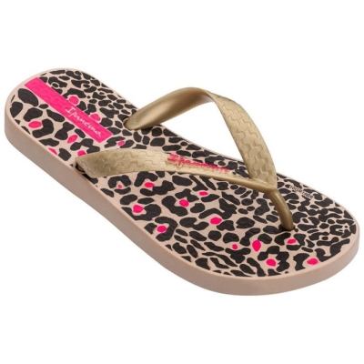 Ivory Gold Black Ipanema Tropics Kids' Flip Flops | CA-142370I