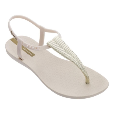 Ivory Gold Ipanema Class Glam III Women's Sandals | CA-075436P