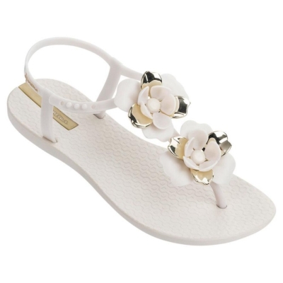 Ivory Gold Ipanema Floret Women's Sandals | CA-842093W