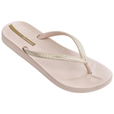 Ivory Gold Ipanema Mesh IV Women's Flip Flops | CA-798416M