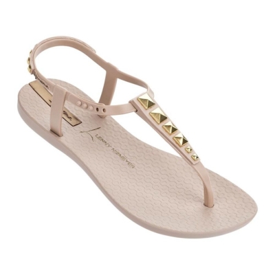 Ivory Gold Ipanema Premium Lenny Rocker Women's Sandals | CA-082397T