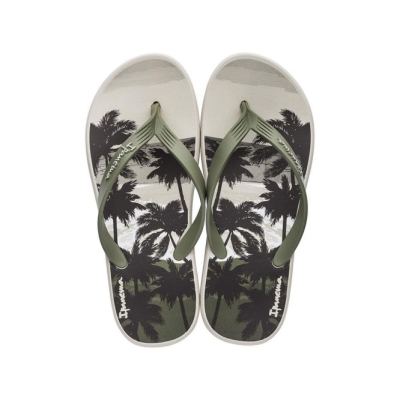 Ivory Green Ipanema Posto 10 Temas Men's Flip Flops | CA-257690D