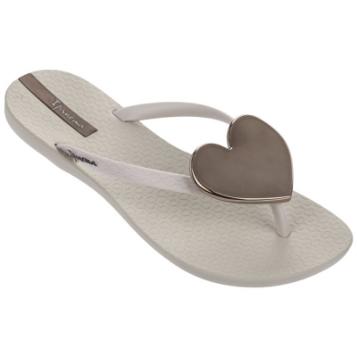 Ivory Ipanema Maxi Heart Women's Flip Flops | CA-675013S