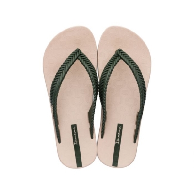 Khaki Ipanema Nature Weave Women's Flip Flops | CA-821679Y