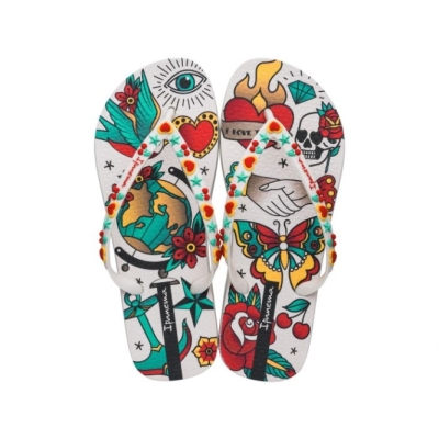 Multicolor Ipanema Tattoo Women's Flip Flops | CA-065437F