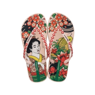 Multicolor Ipanema Tattoo Women's Flip Flops | CA-987462F