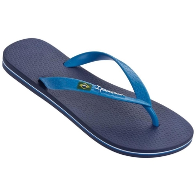 Navy Blue Ipanema Brasil Classic II Ad Men's Flip Flops | CA-693285B