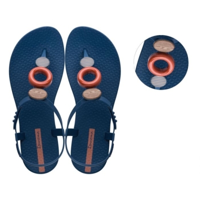 Navy Ipanema Class Hoop Women's Sandals | CA-927184V