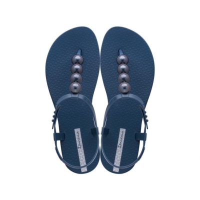 Navy Ipanema Class Pebble Women's Sandals | CA-501248D