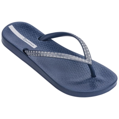 Navy Ipanema Mesh IV Women's Flip Flops | CA-426853K