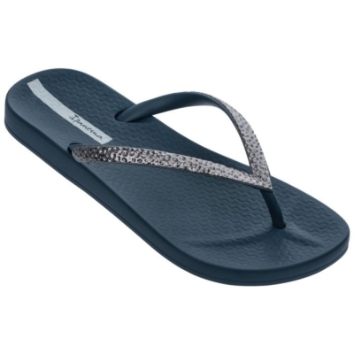 Navy Ipanema Mesh Shore Anatomic Women's Flip Flops | CA-482307R