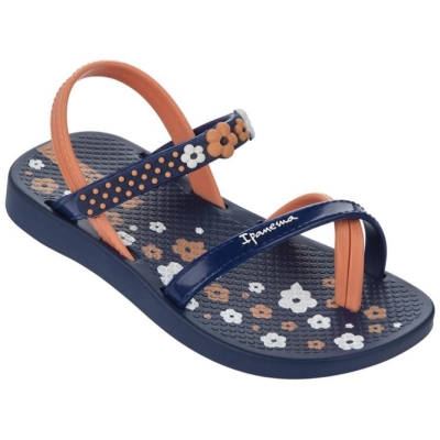 Navy Orange Ipanema Blanket III Kids' Sandals | CA-425786S