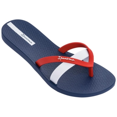 Navy Red White Ipanema Kirei Women's Flip Flops | CA-240817I