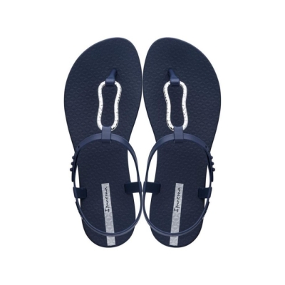 Navy Silver Ipanema Class Mood Women's Sandals | CA-781406W