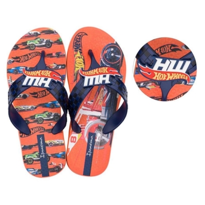 Orange Blue Ipanema Hot Wheels Tyre Kids' Flip Flops | CA-205987E