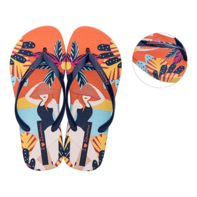 Orange Blue Ipanema I Love Sun Women's Flip Flops | CA-673104Z