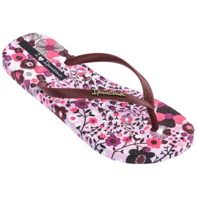 Purple Burgundy Ipanema Pop Women's Flip Flops | CA-062815D