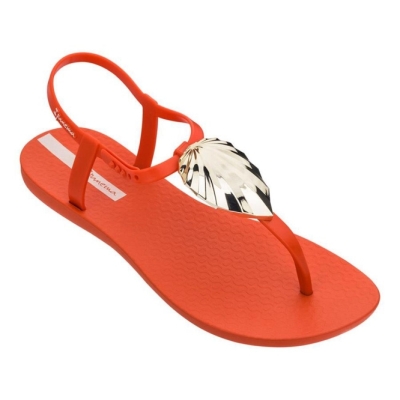 Red Gold Ipanema Leaf Women's Sandals | CA-061237Y