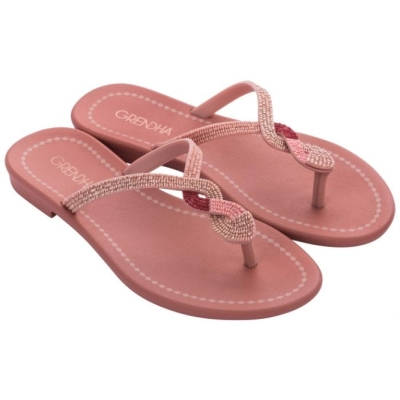 Red Ipanema Twist Women's Flip Flops | CA-432861Q