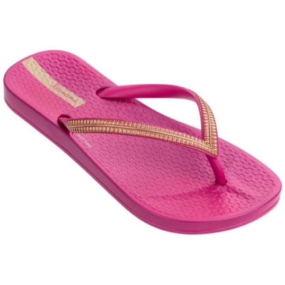 Rose Gold Ipanema Ana Metallic IV Kids' Flip Flops | CA-569014E