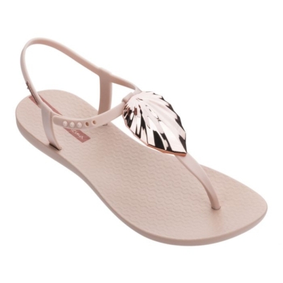 Rose Ipanema Leaf Shine Women's Sandals | CA-056289L