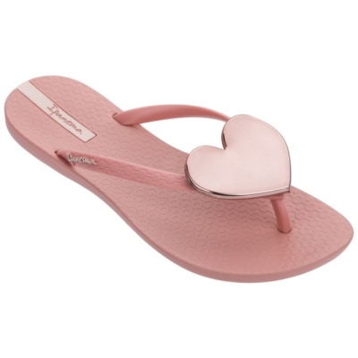 Rose Ipanema Maxi Heart Women's Flip Flops | CA-103679G