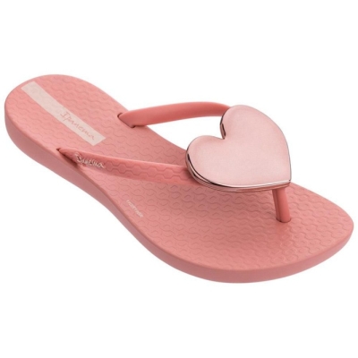 Rose Ipanema Wave Heart Kids' Flip Flops | CA-261053O