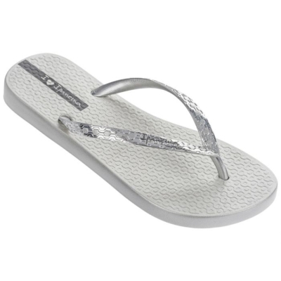 Silver Ipanema Glam Women's Flip Flops | CA-542076P