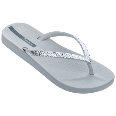 Silver Ipanema Mesh Shore Anatomic Women's Flip Flops | CA-518942L