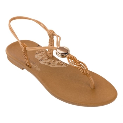 Taupe Ipanema Macrame Women's Sandals | CA-504327Y