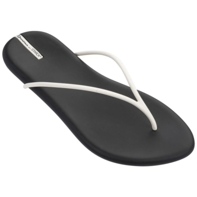 White Black Ipanema Starck Ting Women's Flip Flops | CA-716082H