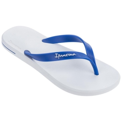 White Blue Ipanema Posto 10 Ad Men's Flip Flops | CA-543806H