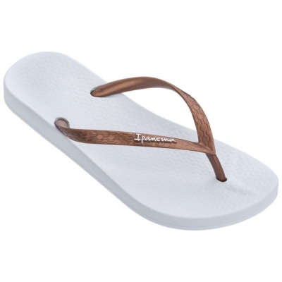 White Gold Ipanema Anatomic Tan Women's Flip Flops | CA-580617K