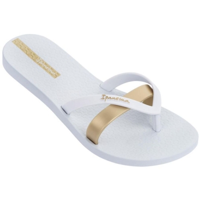 White Gold Ipanema Kirei Women's Flip Flops | CA-152708D