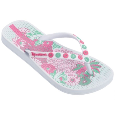 White Ipanema Anatomica Lovely Kids' Flip Flops | CA-870941D