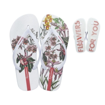 White Ipanema Botanicals Women's Flip Flops | CA-701452E