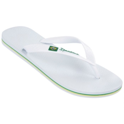 White Ipanema Classic Brazil Men's Flip Flops | CA-139627V