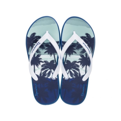 White Ipanema Posto Palm Men's Flip Flops | CA-712648N