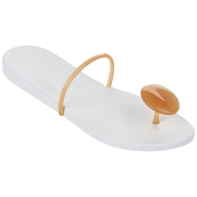 White Orange Ipanema Philippe Starck Thing U Women's Flip Flops | CA-715498Q