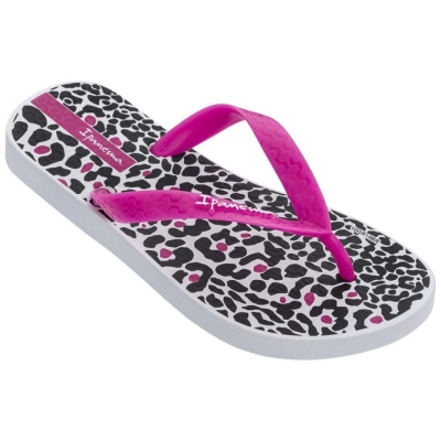 White Rose Black Ipanema Classic VIII Kids' Flip Flops | CA-802679H