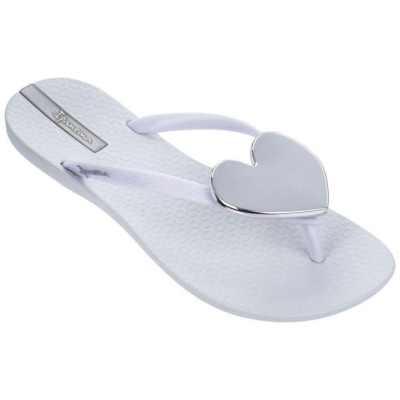 White Silver Ipanema Maxi Fashion II Women's Flip Flops | CA-012456L