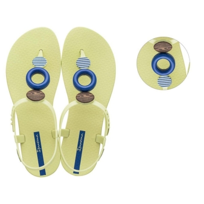 Yellow Blue Ipanema Class Modern Women's Sandals | CA-785436B