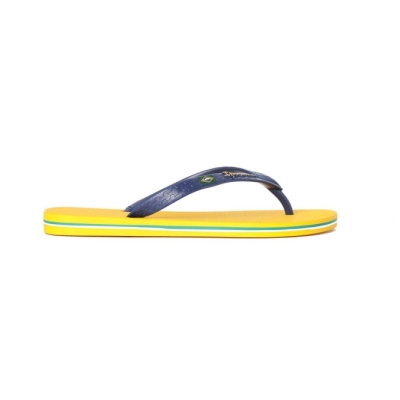 Yellow Blue Ipanema Classic Brazil II Men's Flip Flops | CA-425397O