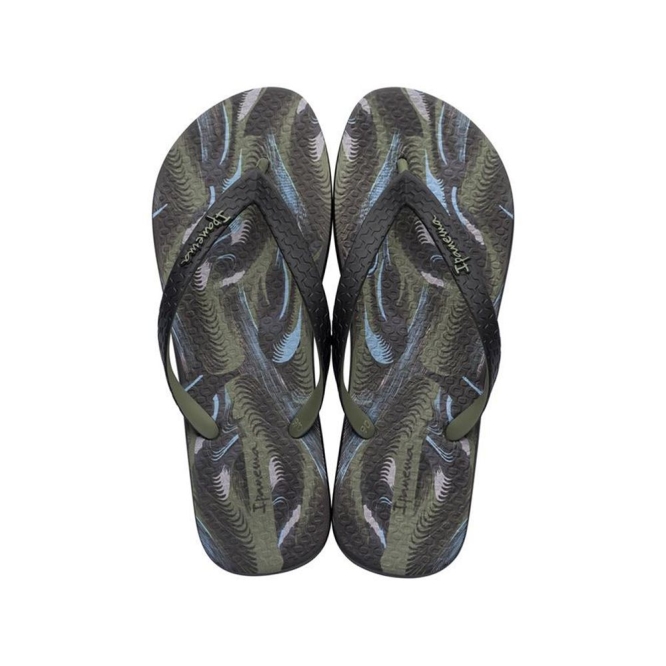 Black Green Ipanema Parati II Men\'s Flip Flops | CA-091632H