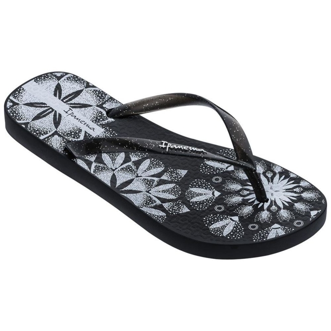 Black White Ipanema Sem Igual Tattoo Women\'s Flip Flops | CA-841036H