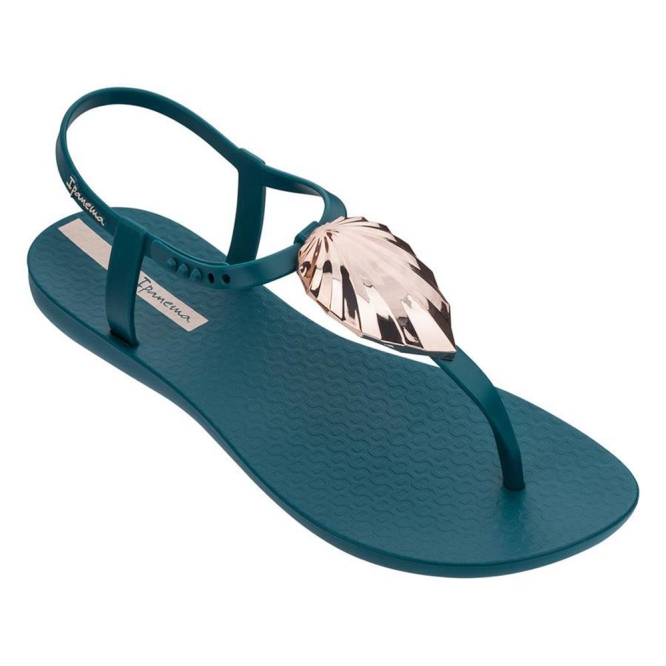 Blue Gold Ipanema Leaf Women\'s Sandals | CA-479516U