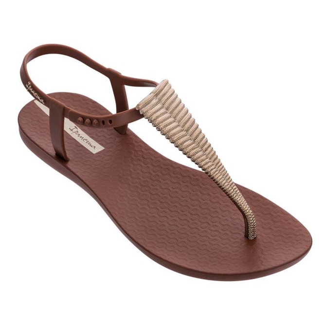 Brown Gold Ipanema Ribba Women\'s Sandals | CA-467539G