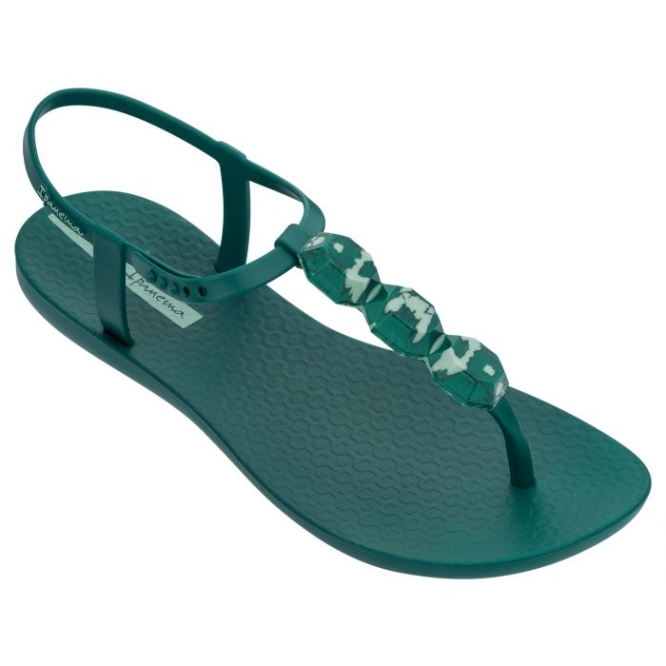 Green Ipanema Charm Women\'s Sandals | CA-417620X