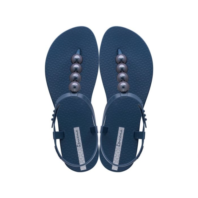 Navy Ipanema Class Pebble Women\'s Sandals | CA-501248D