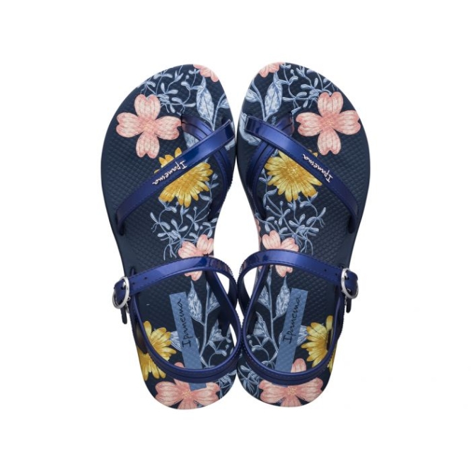 Navy Ipanema Fashion Garden Kids\' Sandals | CA-957406H